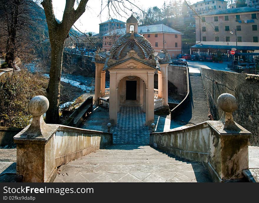 Votive temple near the Acquasanta's Monastery in Liguria