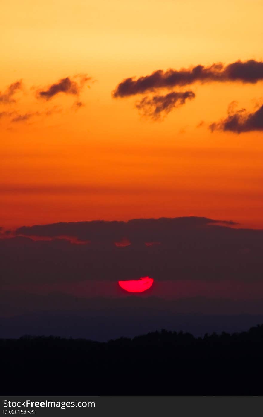 Sunrise take from okayama prefecture mountain. Sunrise take from okayama prefecture mountain