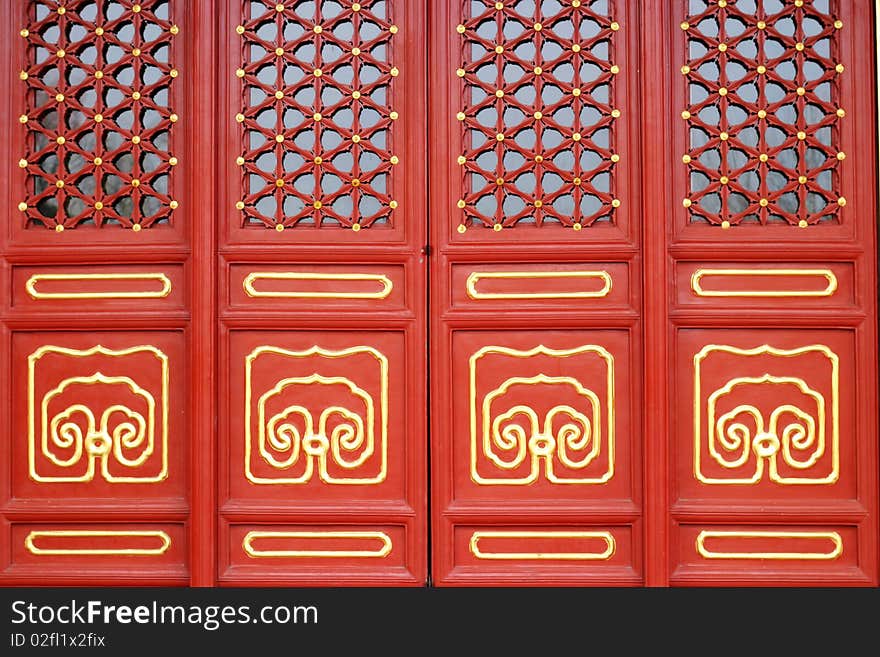 Decorative Patterns Of The Red Door