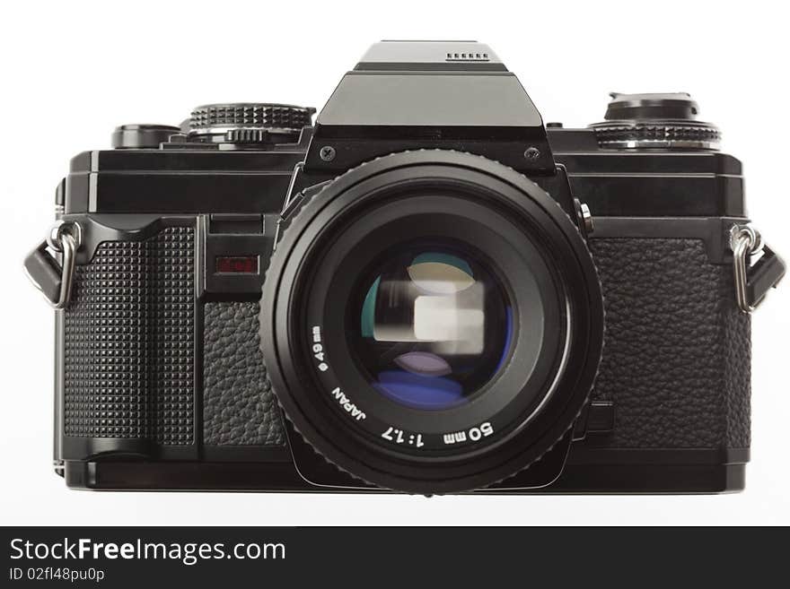 Black SLR camera from 1980