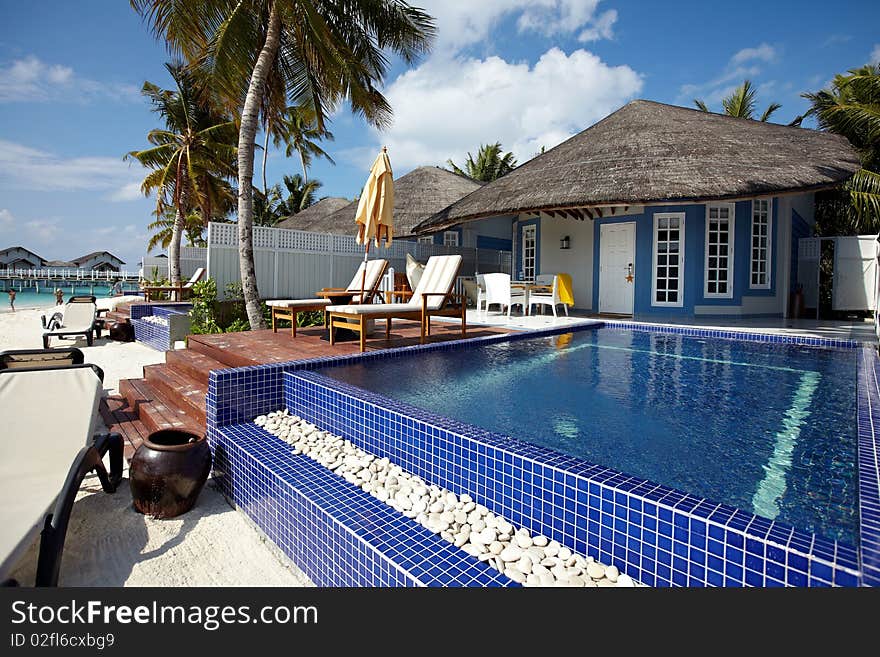 Tropical house  in the Maldives