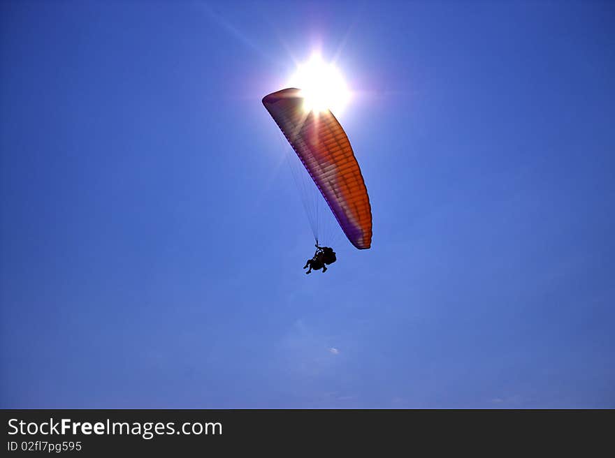 The glider pilot. Ukrane. Crimea.