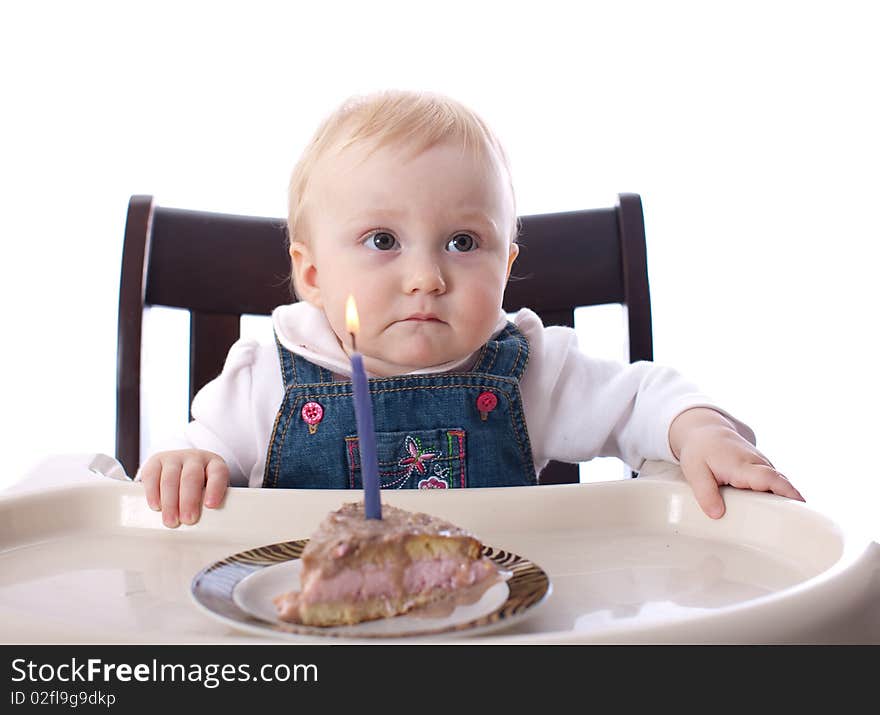 Little baby birthday party , cake . Little baby birthday party , cake .