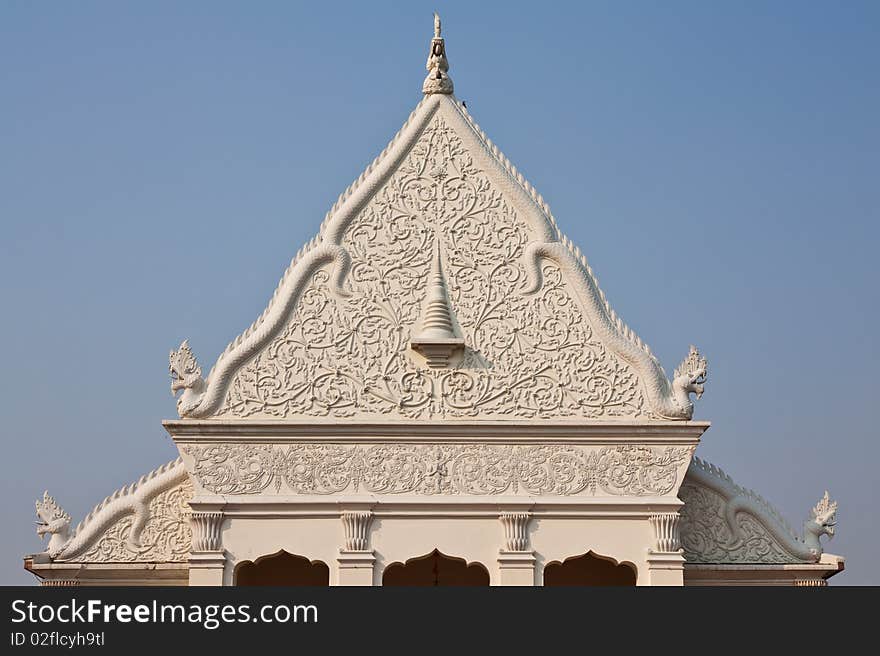 Roof of Buddhist church in Thailand. Roof of Buddhist church in Thailand