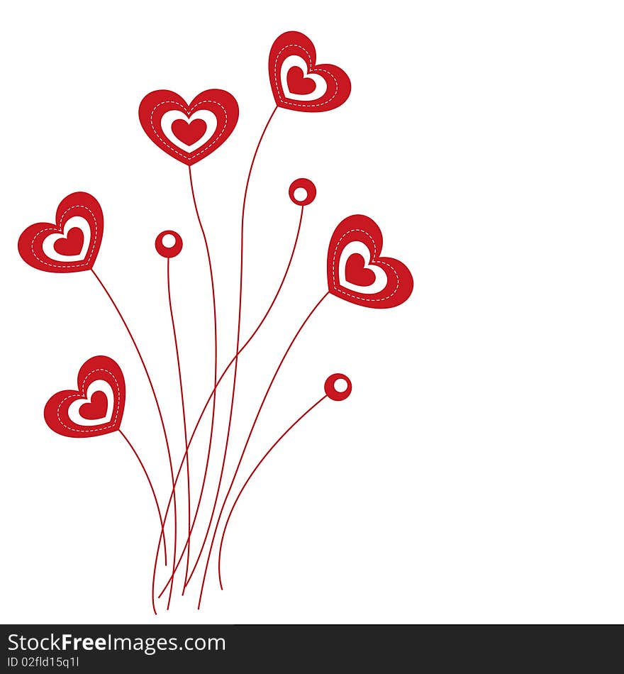 Vector illustration of  hearts background design. Vector illustration of  hearts background design