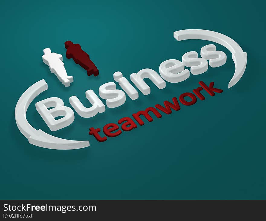 Illustration about business concepts - Business - Teamwork - letters