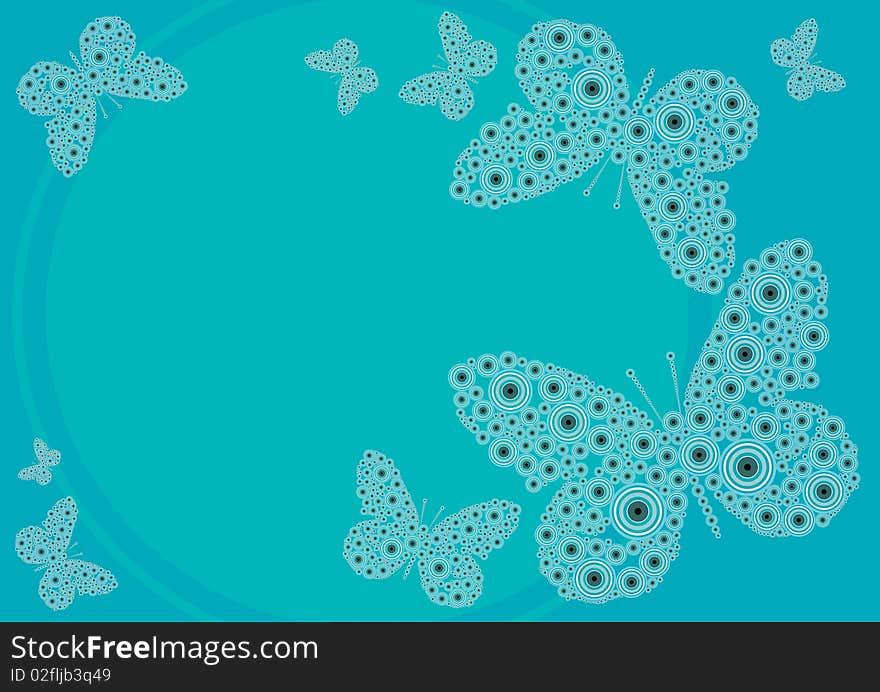 Wall-paper a template of the butterfly. . illustration