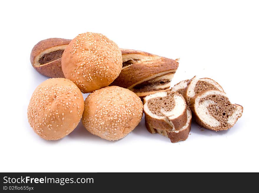 Bread  isolated on a white background