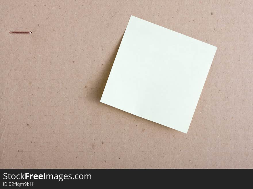 Cardboard, paper and paper clips. Close-up.