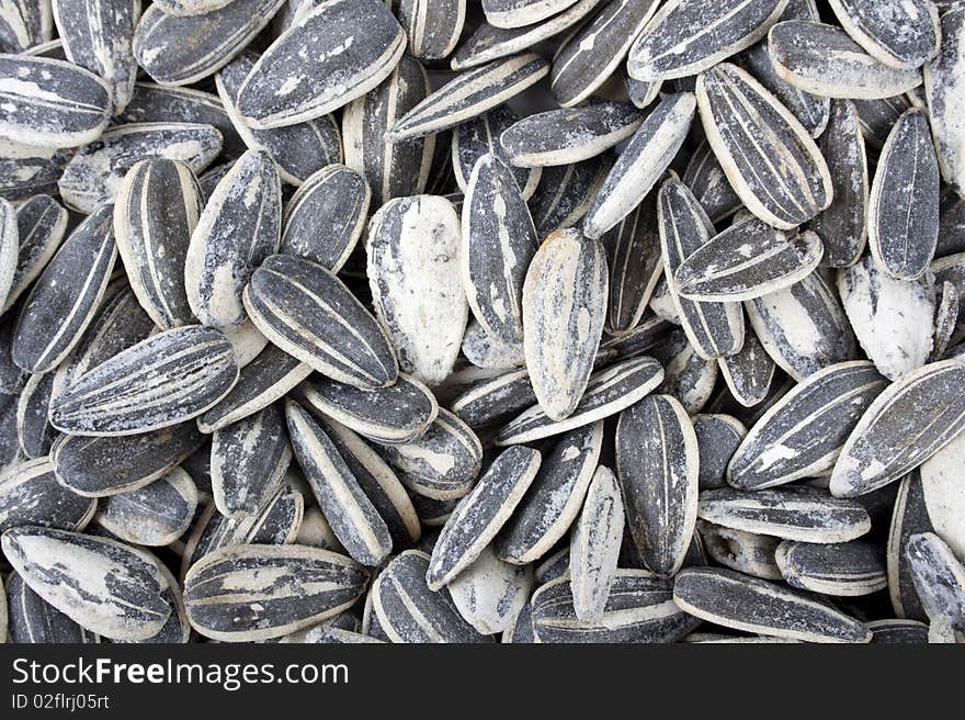 Sunflower seeds background - closeup image