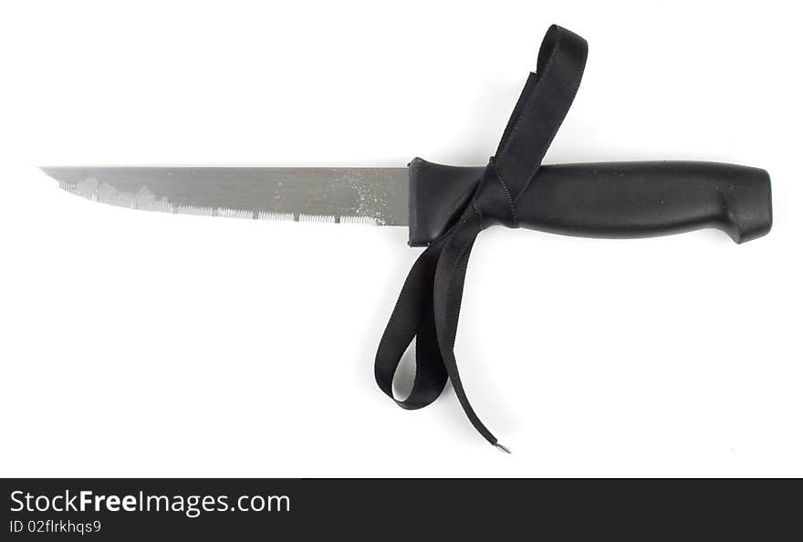 Knife With Black Ribbon