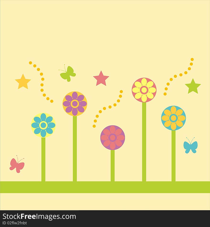 Cute floral background