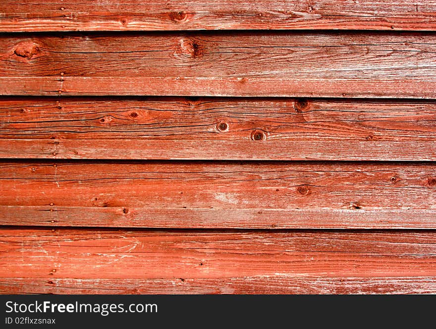 Red wooden boards