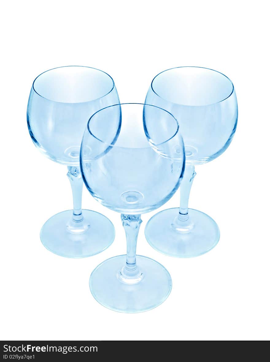 Three wine glasses