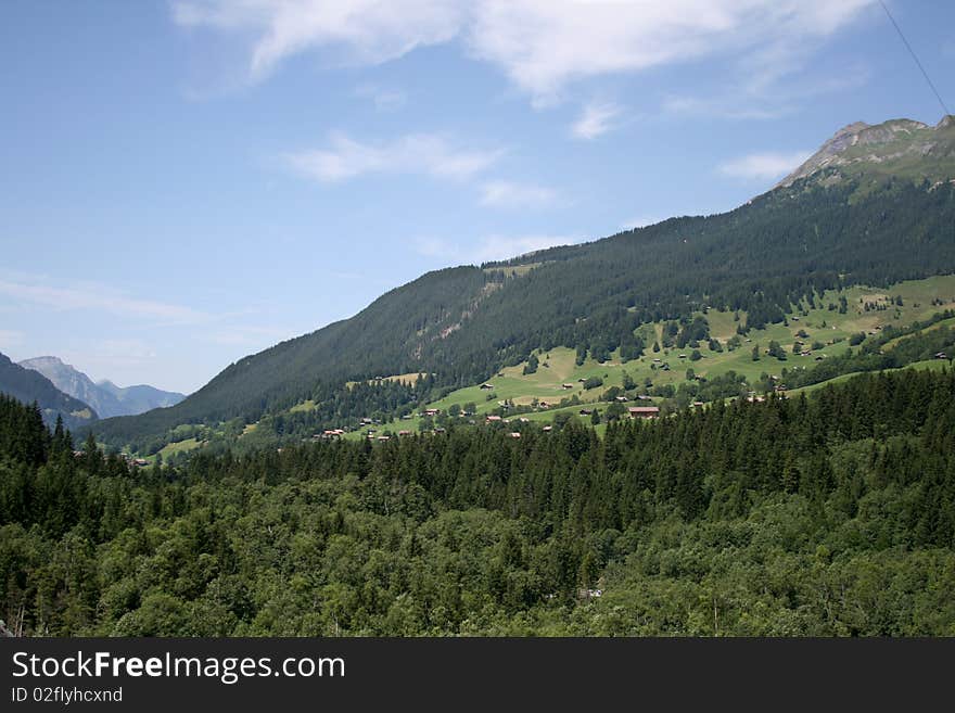 View from Alps mountains, Switzerland