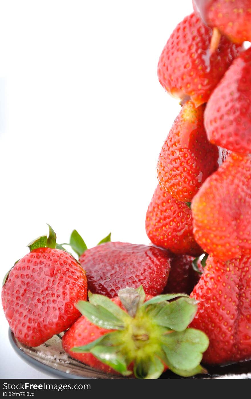 Strawberries in pile