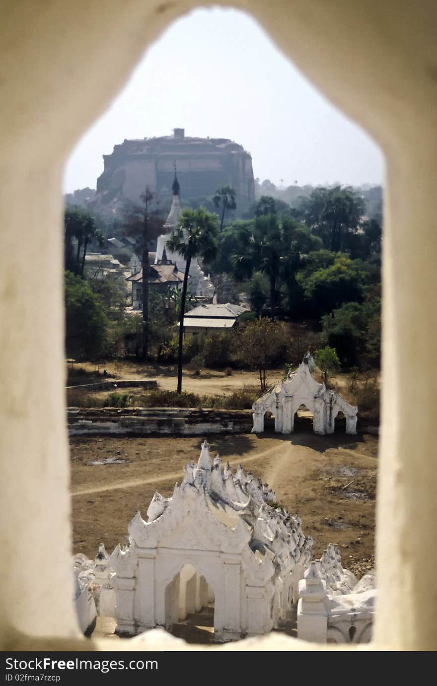 Temples in the Mingun area in Myanmar. Temples in the Mingun area in Myanmar