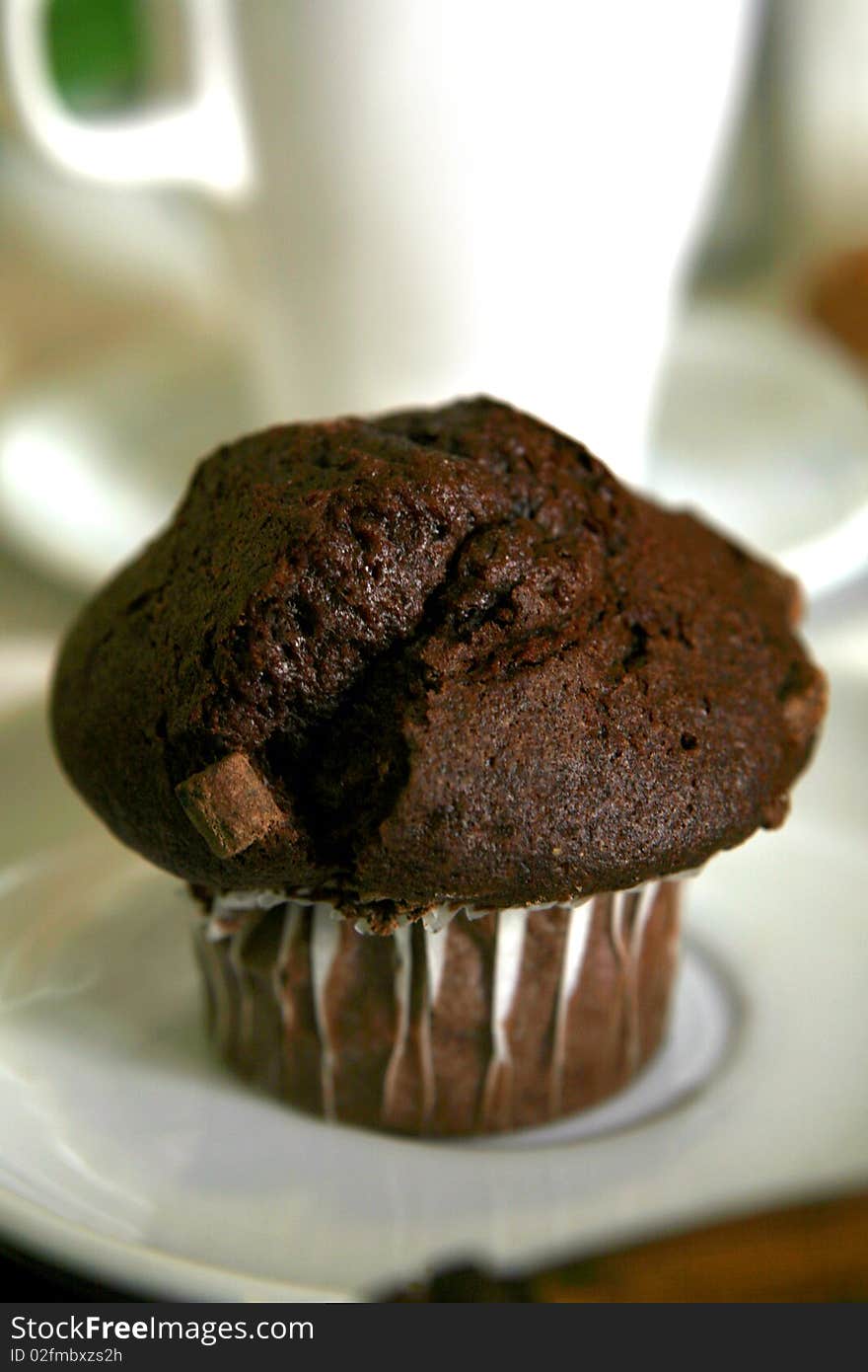 Small chocolate cake like muffin. Small chocolate cake like muffin