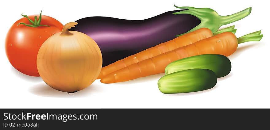 Photo-realistic . The big colorful group of vegetables. Photo-realistic . The big colorful group of vegetables.