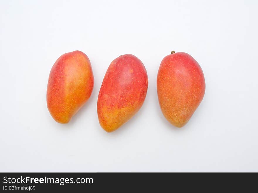 Red Mango close up shot on white background