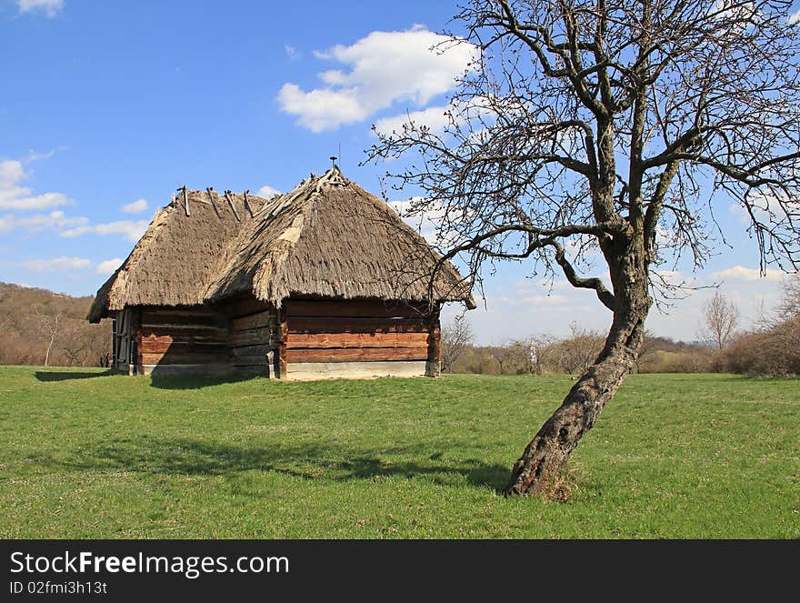 Barn in the rural landscape.