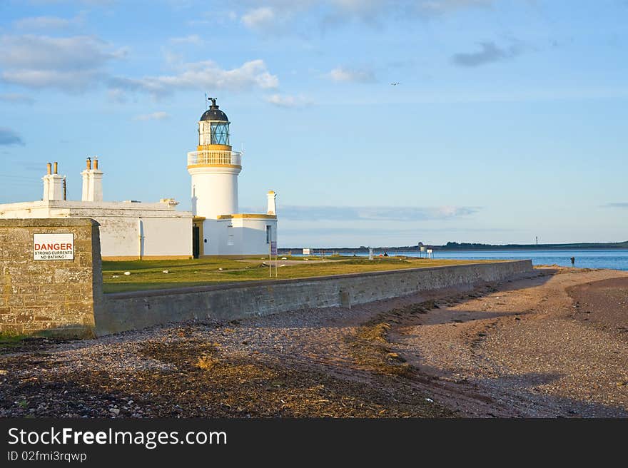 Lighthouse at Chanonry point, Ross-shire.