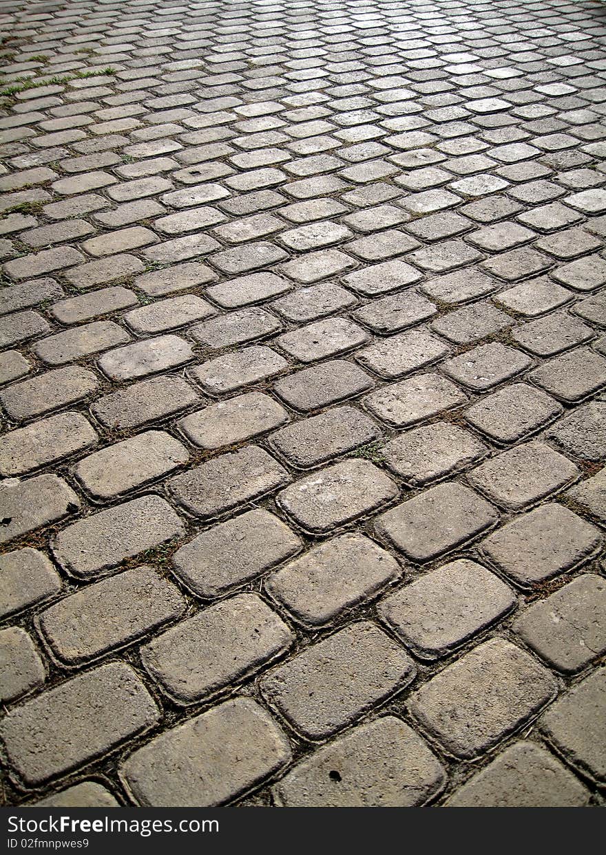 Stone block paving background