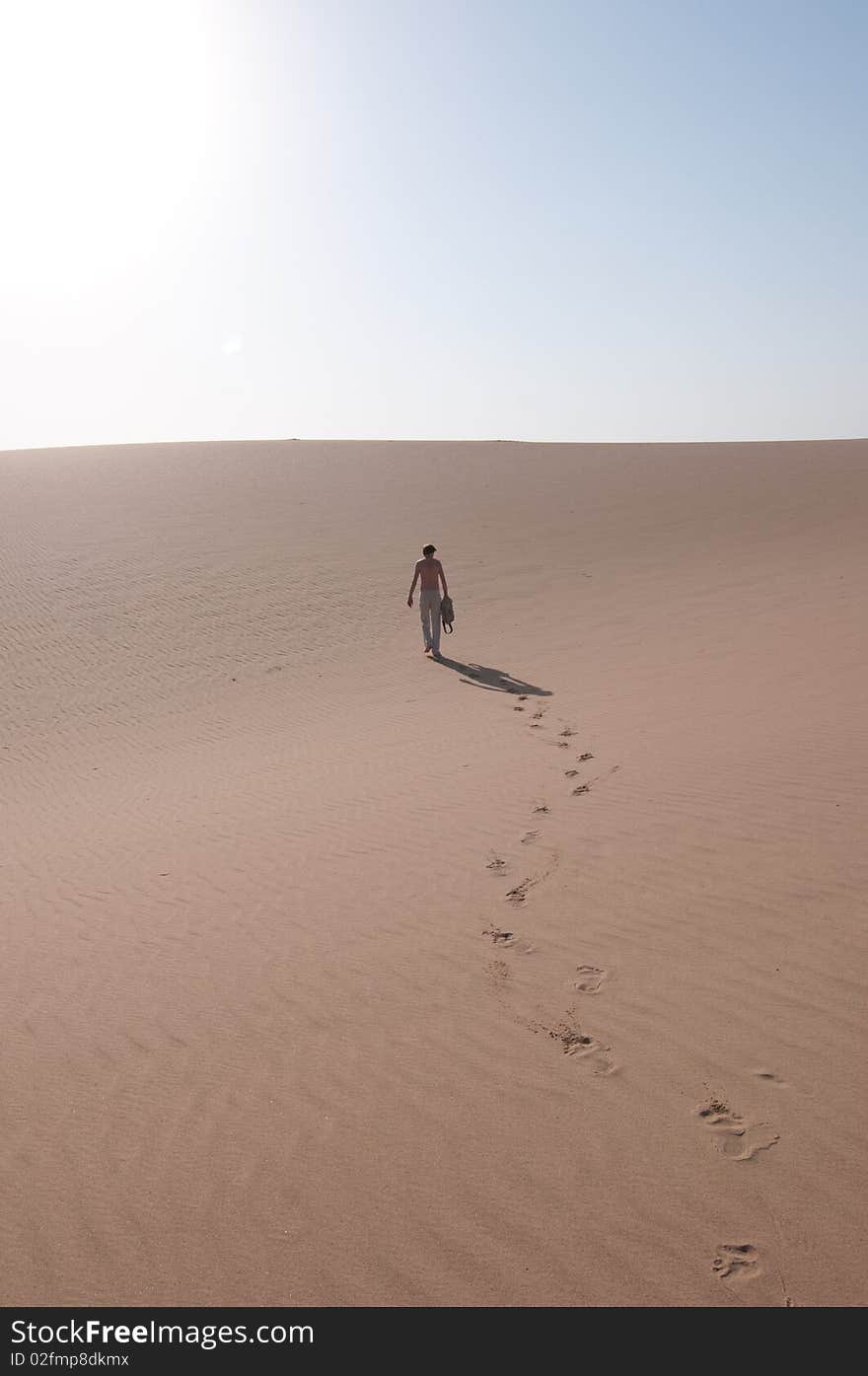 Walking in the desert