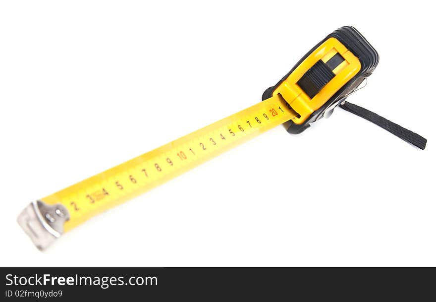 Black Tape Measure With Yellow Centimetre