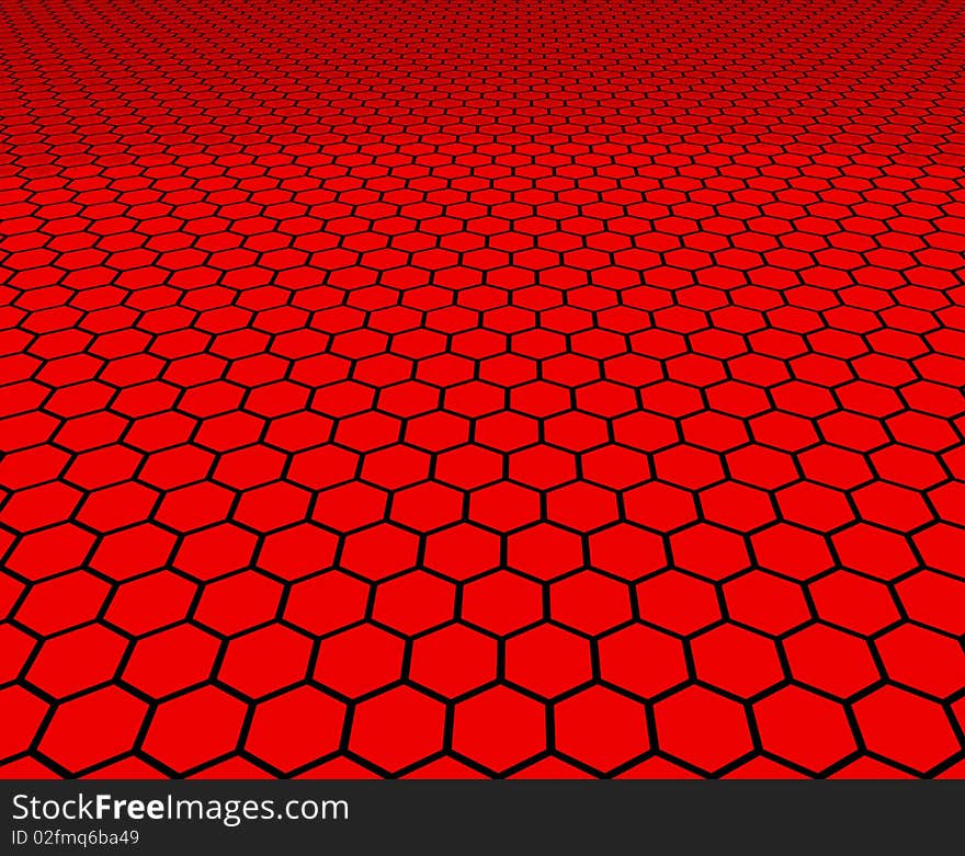 Background from red hexagons.