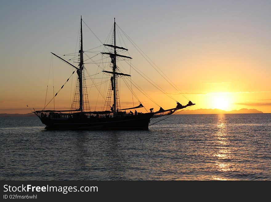 Sailing boat in the Whitsundays, Australia