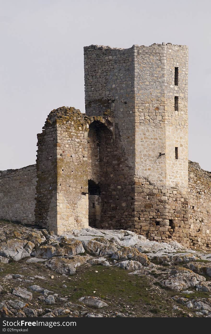 Tower detail of an ancient fortress