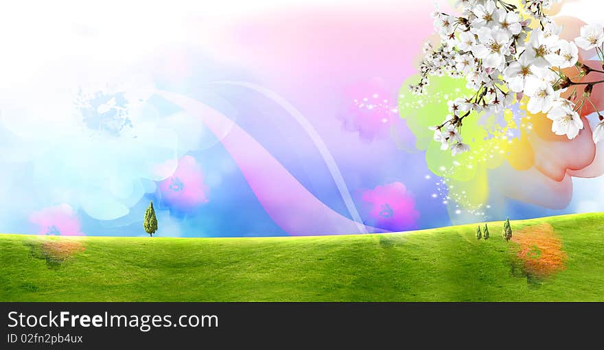 Beautiful Colored Floral Background