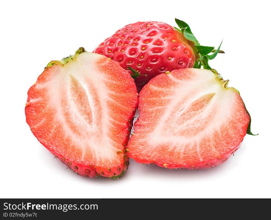 Fresh strawberry isolated on white background