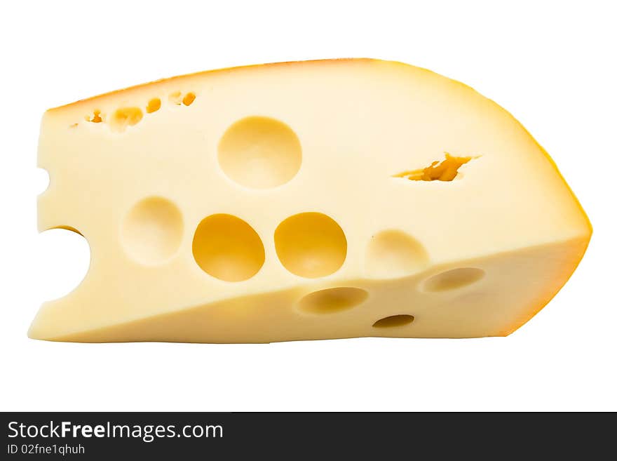 Cheese isolated on white background