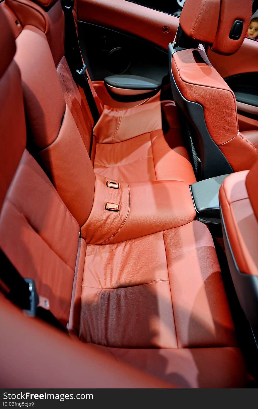 Detail of a luxury car interior. Detail of a luxury car interior