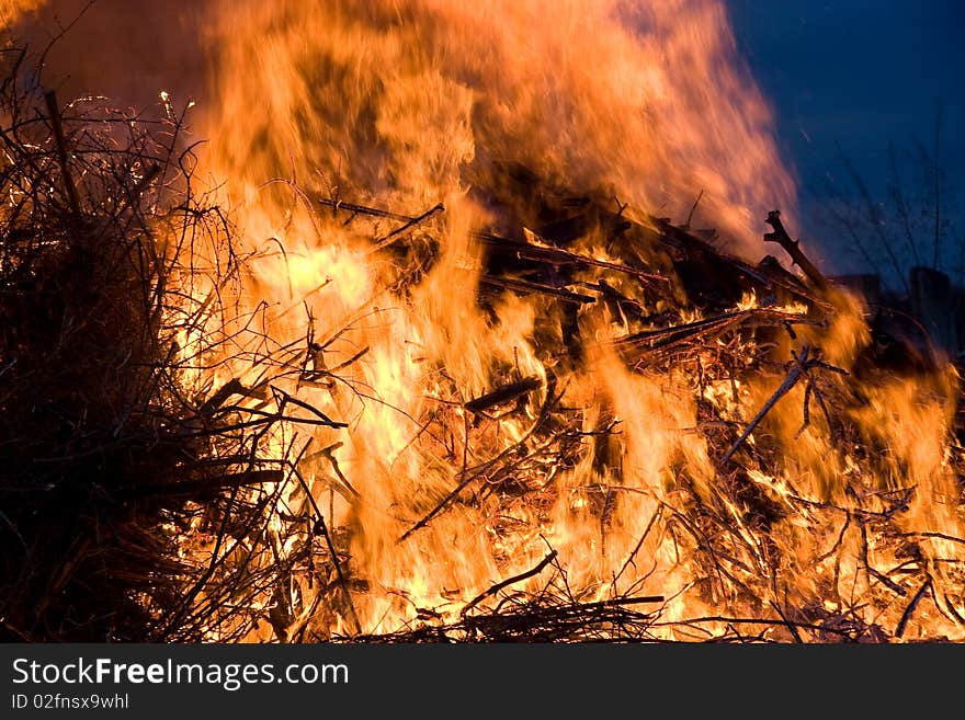 A pyre excessive weather hot flames. A pyre excessive weather hot flames