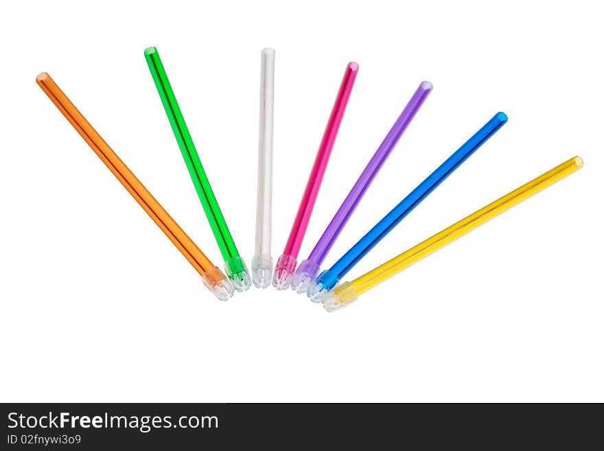 Colorful dental straws.