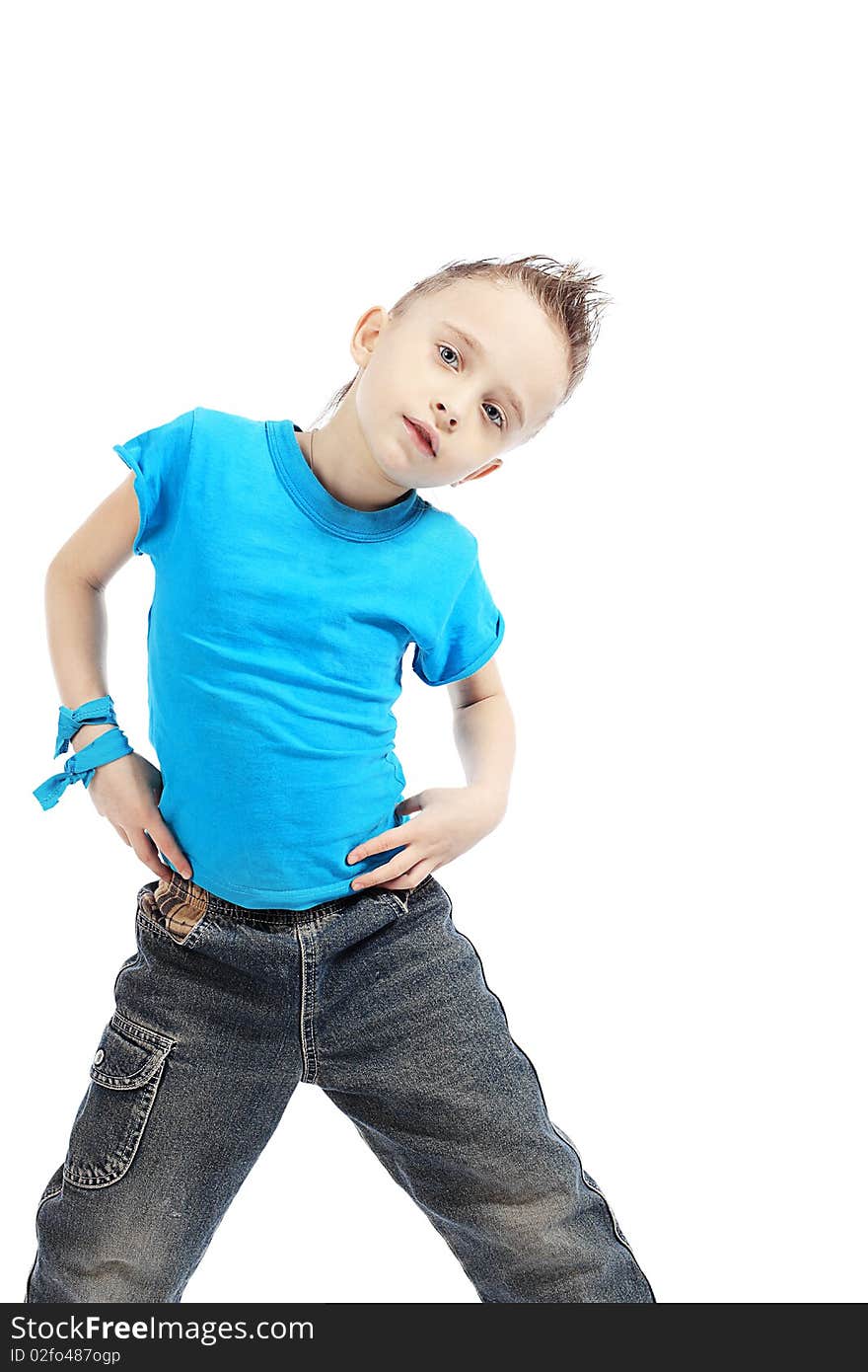 Portrait of a pretty boy. Isolated over white background. Portrait of a pretty boy. Isolated over white background.