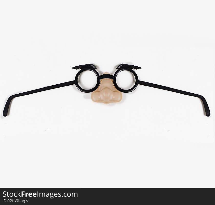 Funny groucho disguise mask with glasses and plastic nose