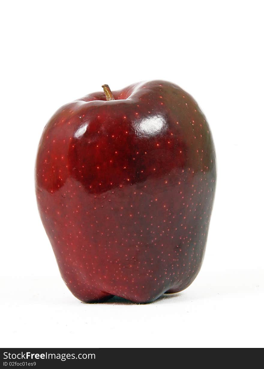 Fresh red apple on white background. Fresh red apple on white background