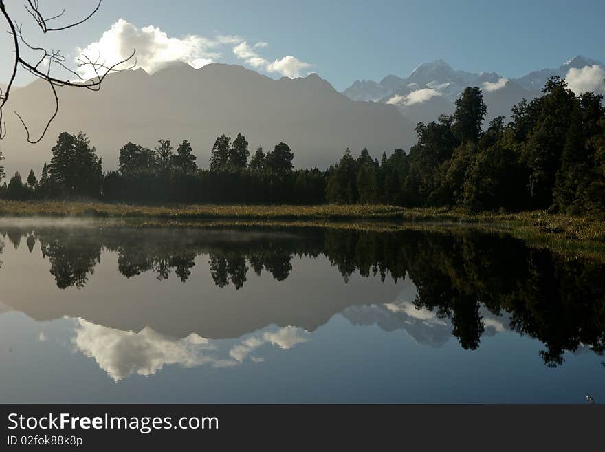 Lake Mathieson, New Zealand.