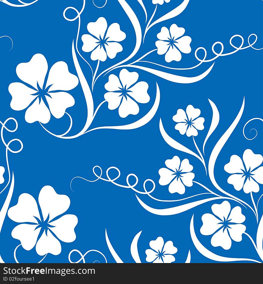 Illustration drawing of beautiful white flower in blue background. Illustration drawing of beautiful white flower in blue background