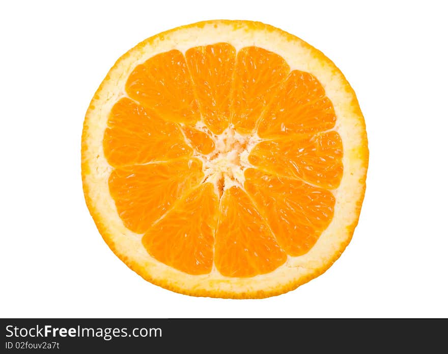 Close-up orange peace, isolated on white