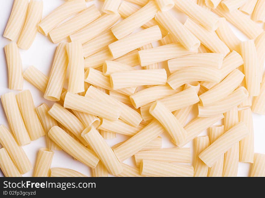 Closeup of uncooked pasta