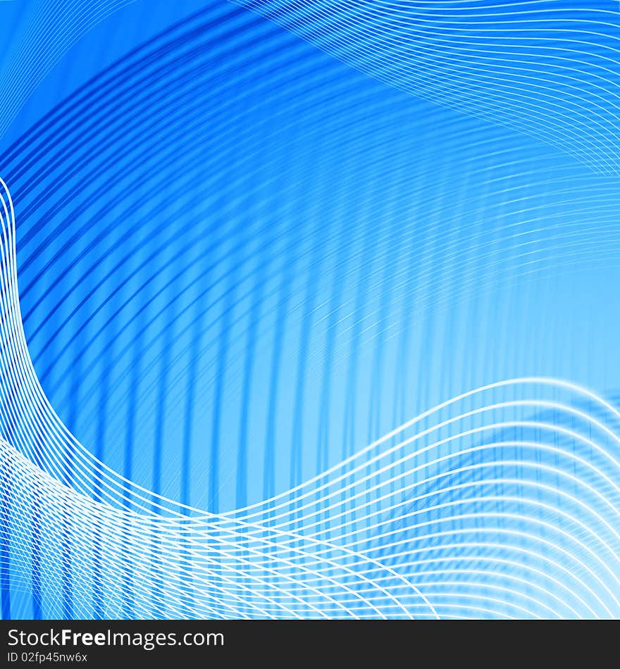 Abstract background with waves of blue colour