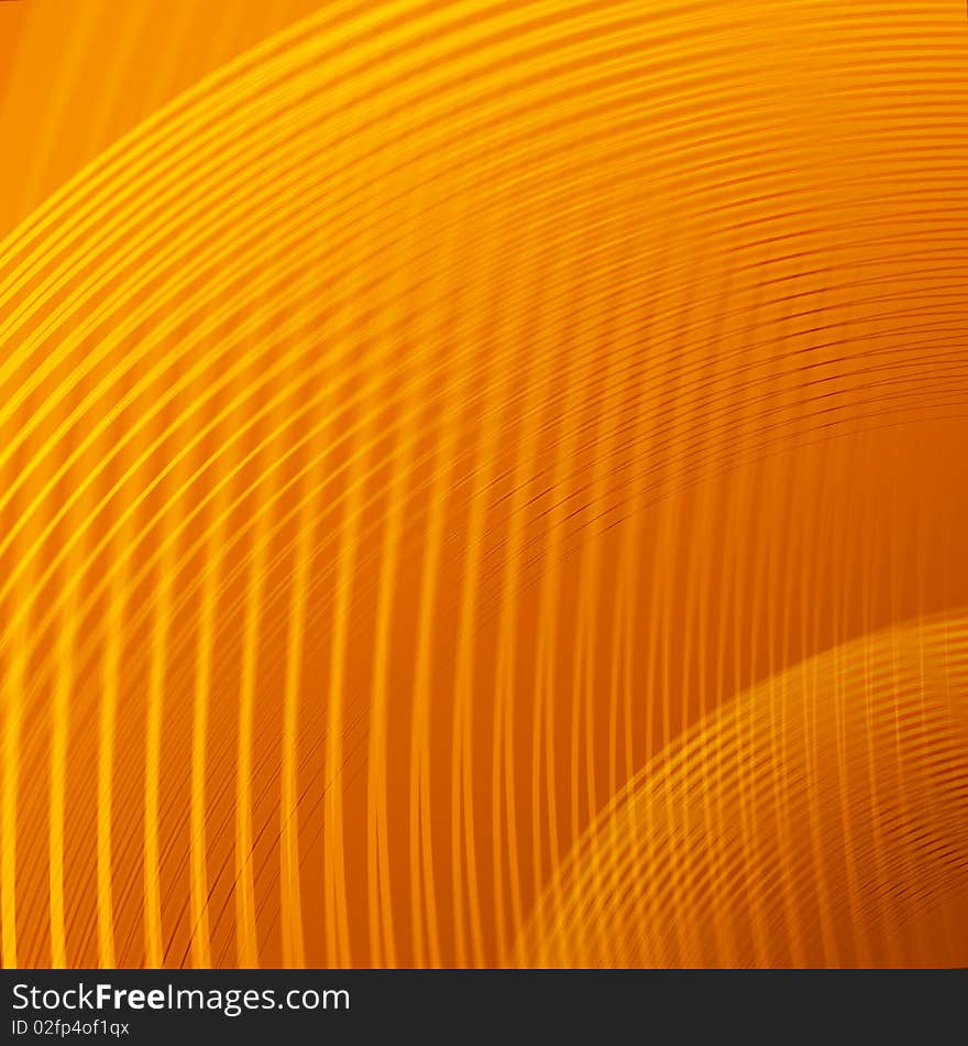 Abstract background with waves of orange colour