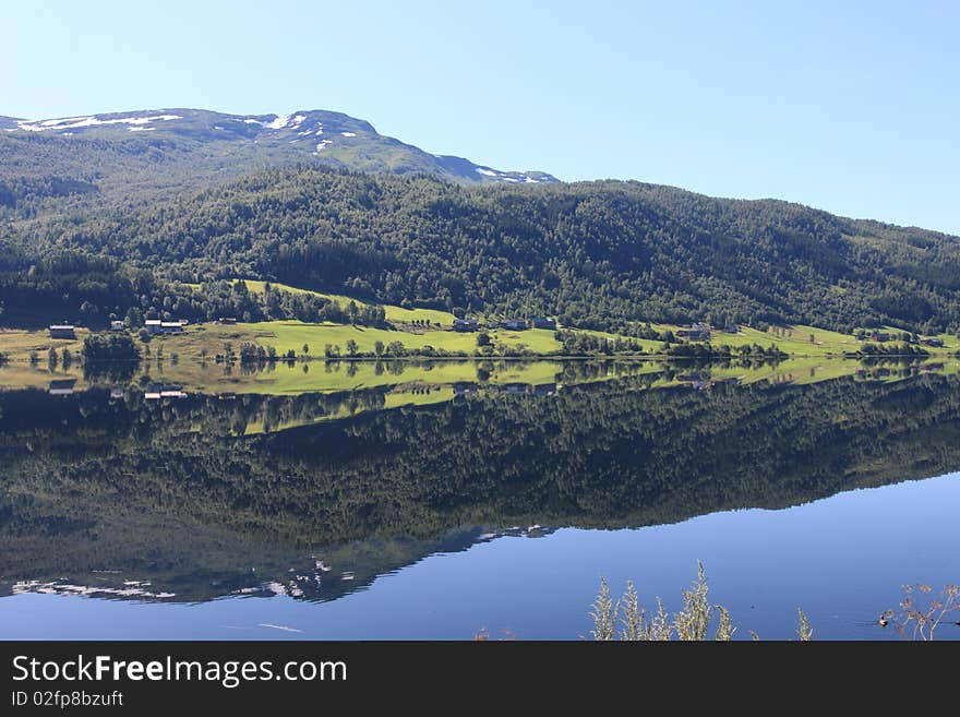 Tranquil scene in Norwegian Fjord. Tranquil scene in Norwegian Fjord