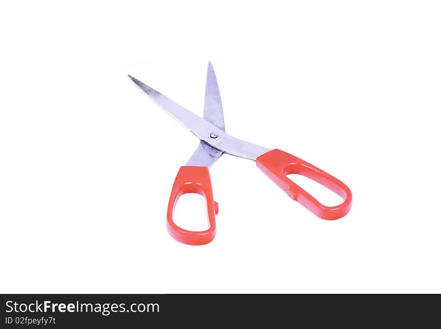 Scissors on white