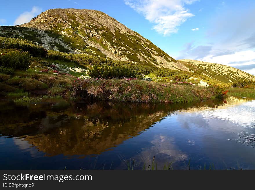 Mountain lake in Retezat mountains, Romania